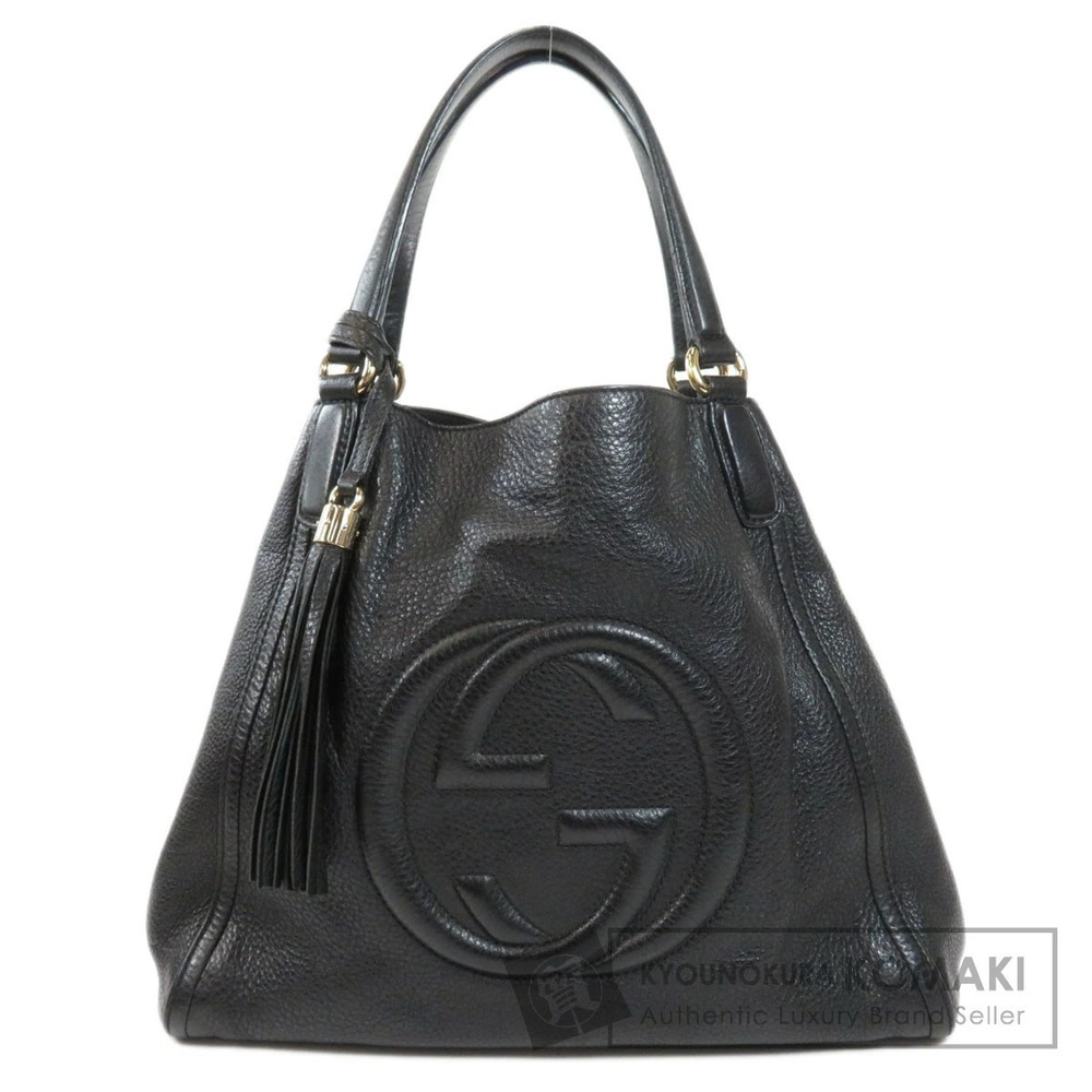 Gucci Soho shoulder bag prominent interlocking G Black